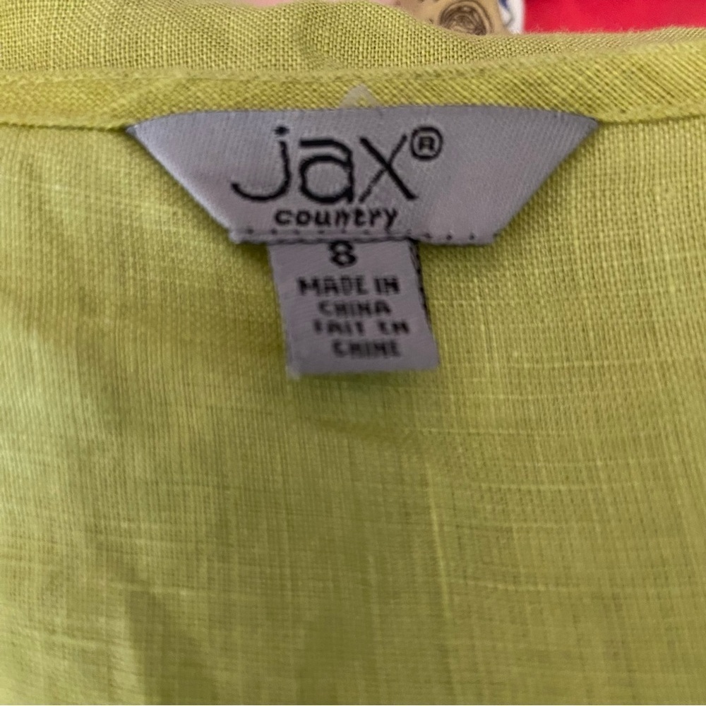 🛍️3/$30 Jax women's chartreuse coloured boho embroidered tunic in size 8 - Picture 5 of 8